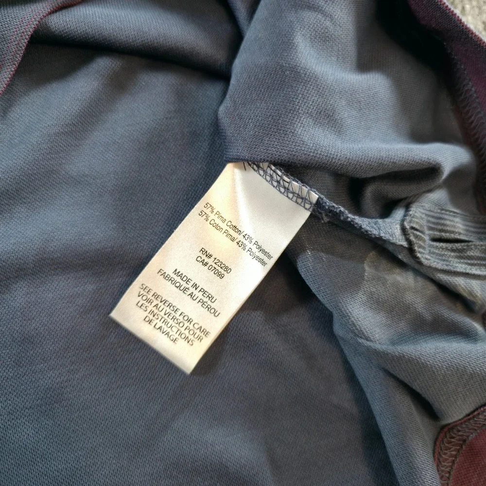 Travis Mathew XL Polo Shirt Striped Golf Casual Pima Cotton Blend Menswear - Picture 3 of 8